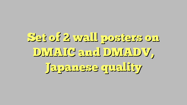 Set of 2 wall posters on DMAIC and DMADV, Japanese quality concepts to improve business processes and creating new process designs. Printed on vinyl. (24”X36”)